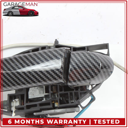 2012-2018 BMW 328i F30 Rear Left Exterior Door Handle Carbon Fiber 7332267 OEM
