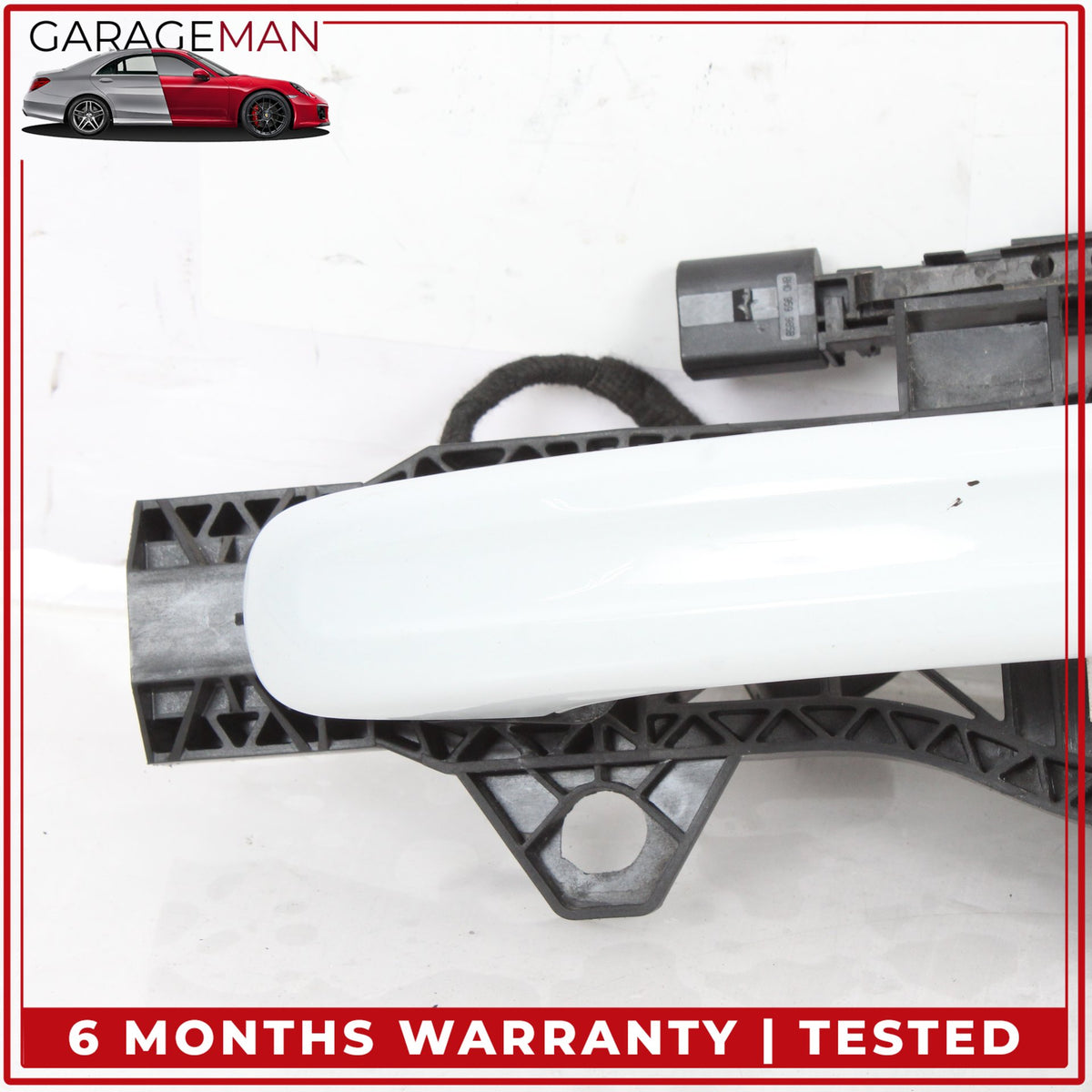 2007-2015 Audi Q7 Rear Left Driver Side Exterior Door Handle White Metallic OEM