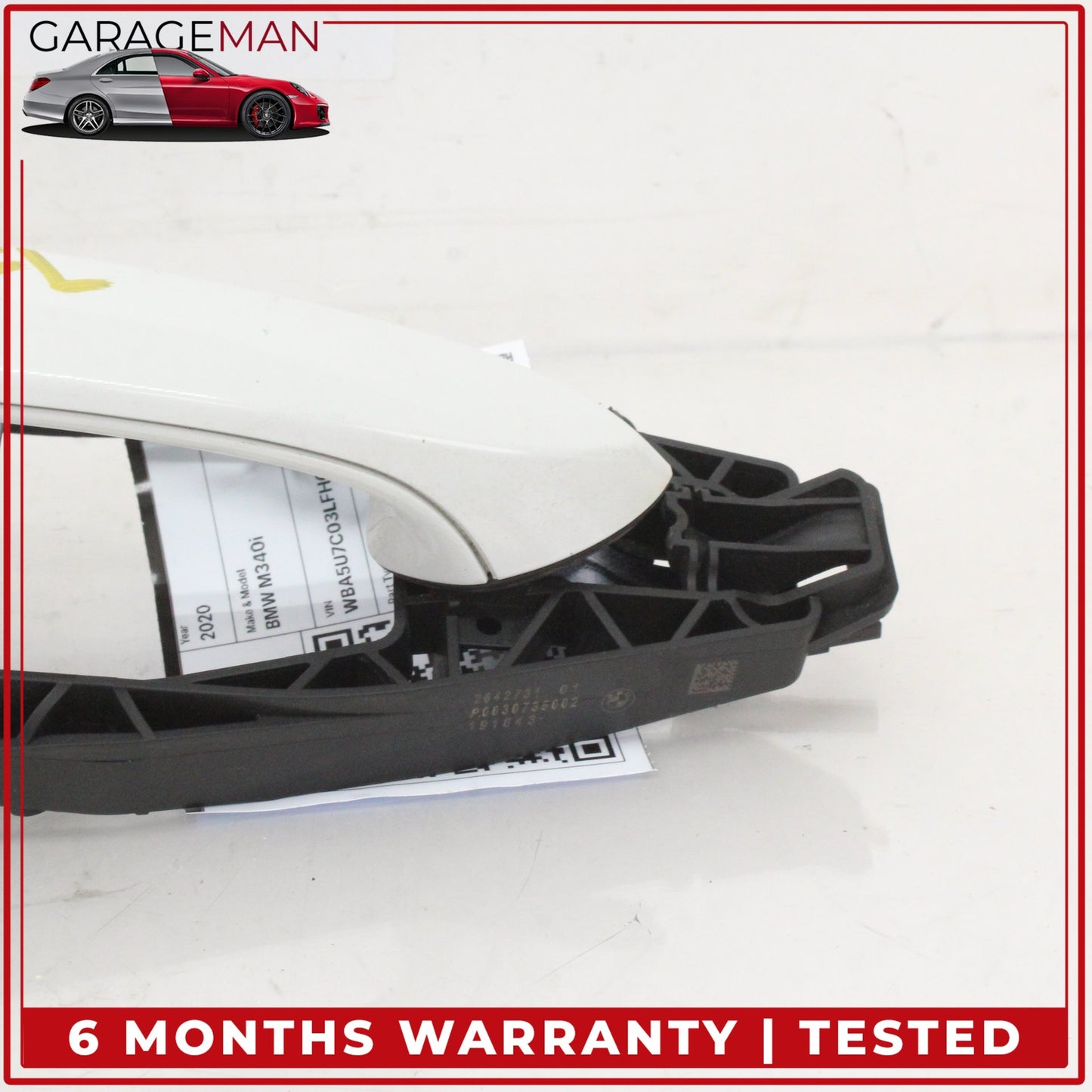 2019-2025 BMW M340i G20 Front Left Driver Side Exterior Door Handle White OEM