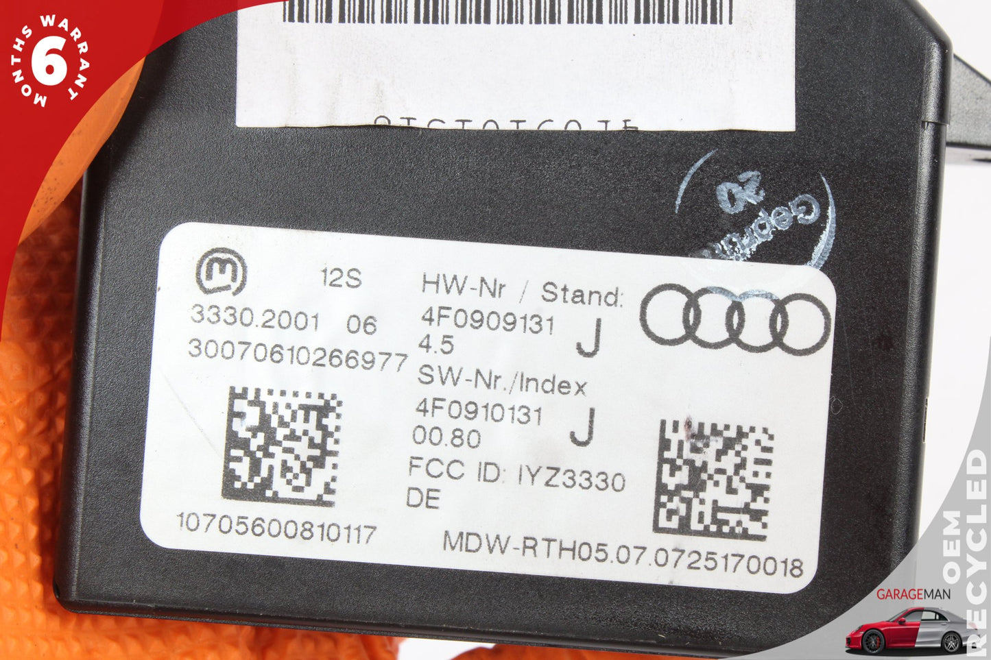 2007-2015 Audi Q7 Ignition Switch Module w/ Key 4F0909131L OEM