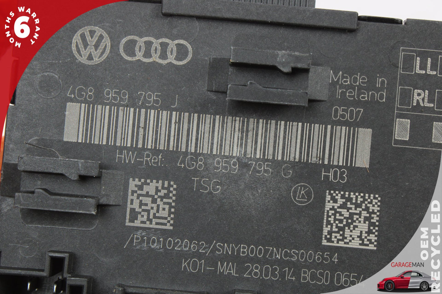 2012-2018 Audi A6 Rear Left or Right Side Door Control Module 4G8959795J OEM