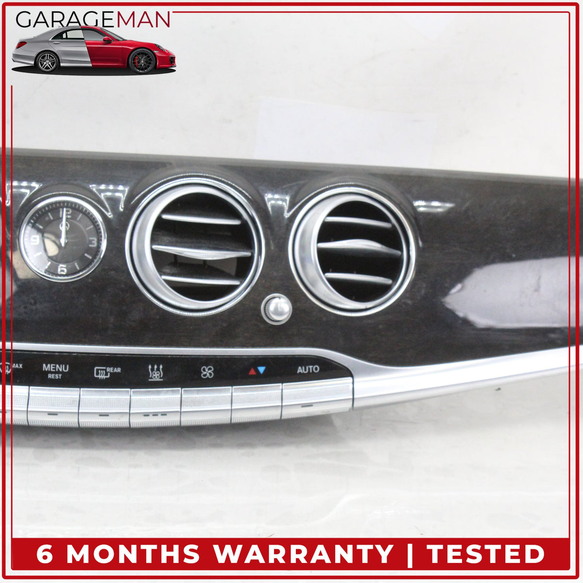 2014-2018 Mercedes W222 S550e Dash Trim w/ Air Vent & Climate Control Panel OEM