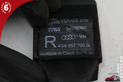 2012-2018 Audi A6 A7 Front Right Passenger Side Seat Belt Black 4G8857706G OEM