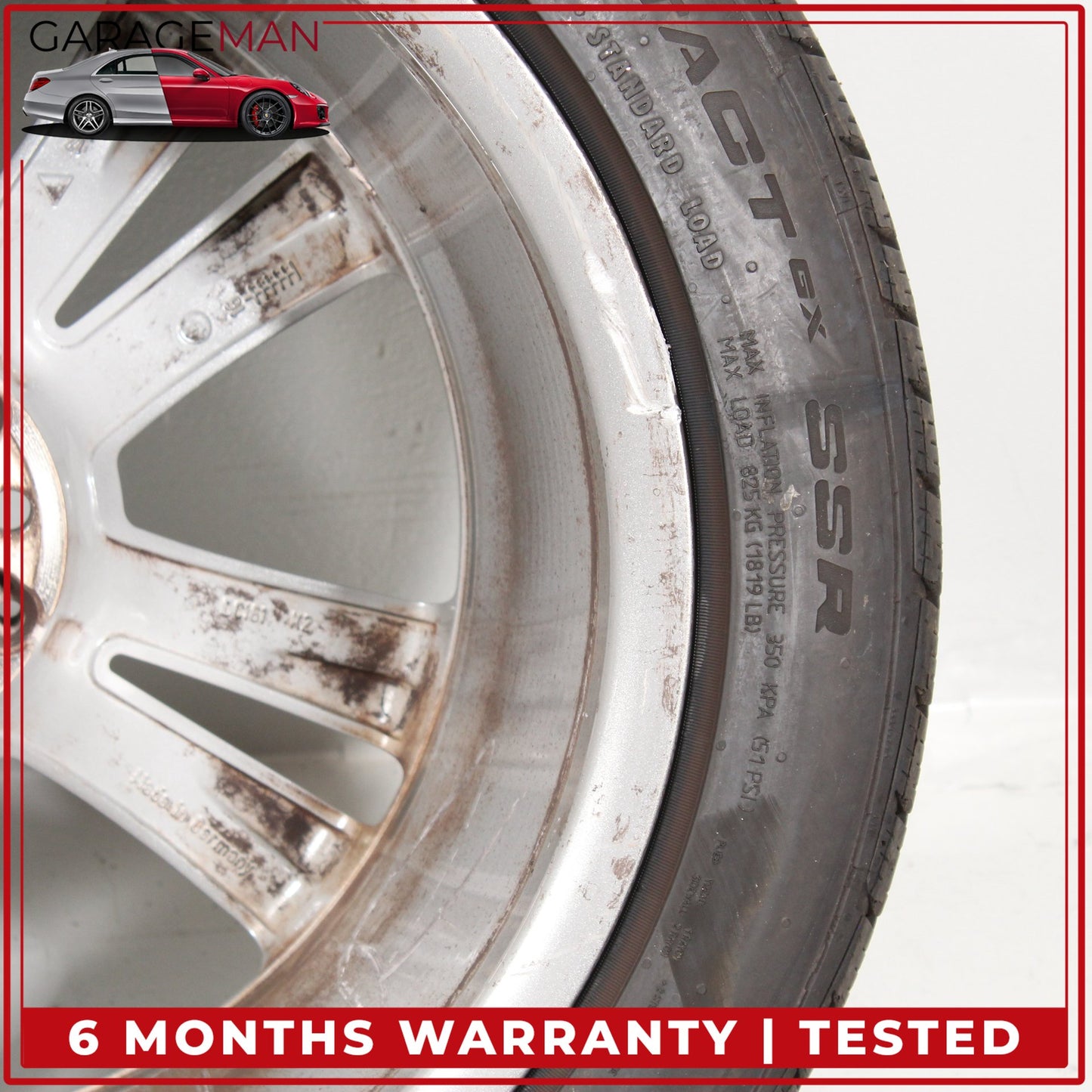 2014-2017 Mercedes W222 S550e S600 Rear Wheel Rim w/ Tire 9.5JX19H2 ET43.5 OEM