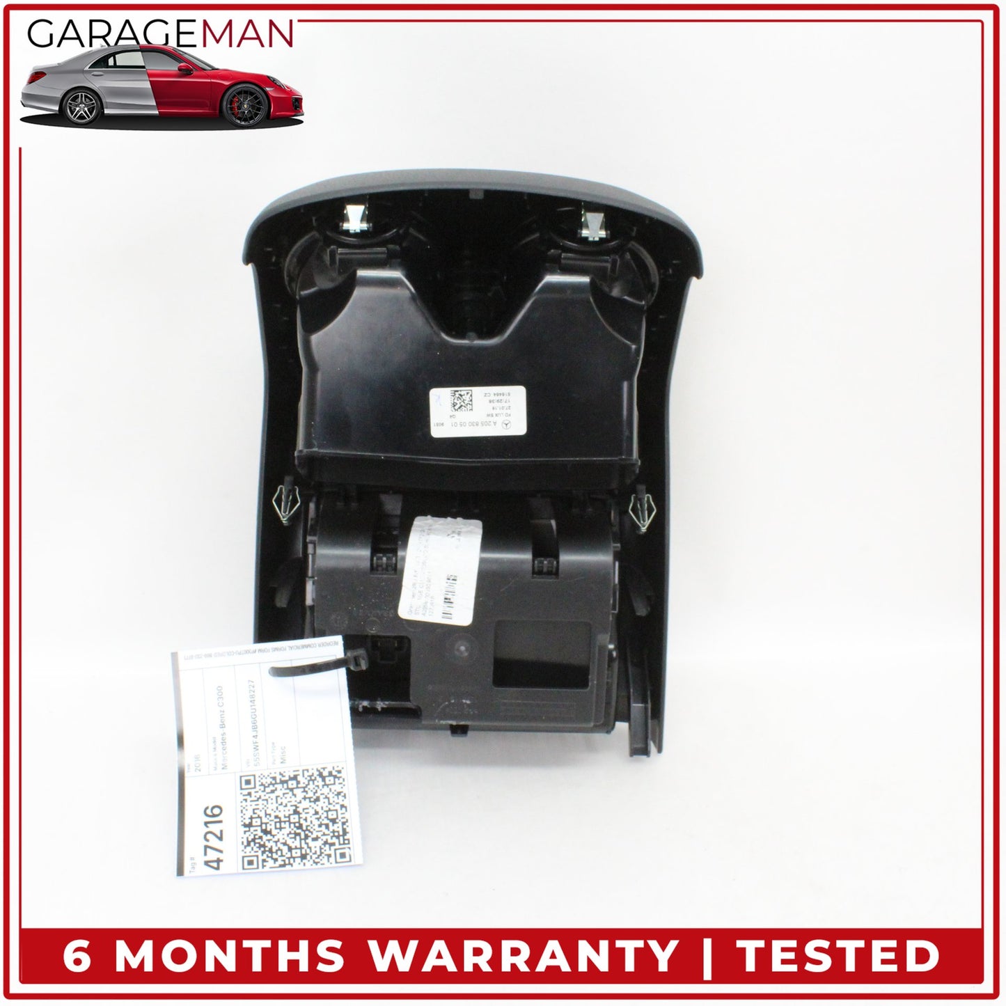 2015-2020 Mercedes W205 C300 C350e Rear Center Console A/C Air Vent Trim OEM