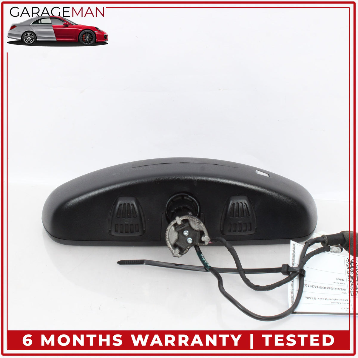 2014-2017 Mercedes W222 S550e Front Upper Windshield Rear View Mirror Black OEM