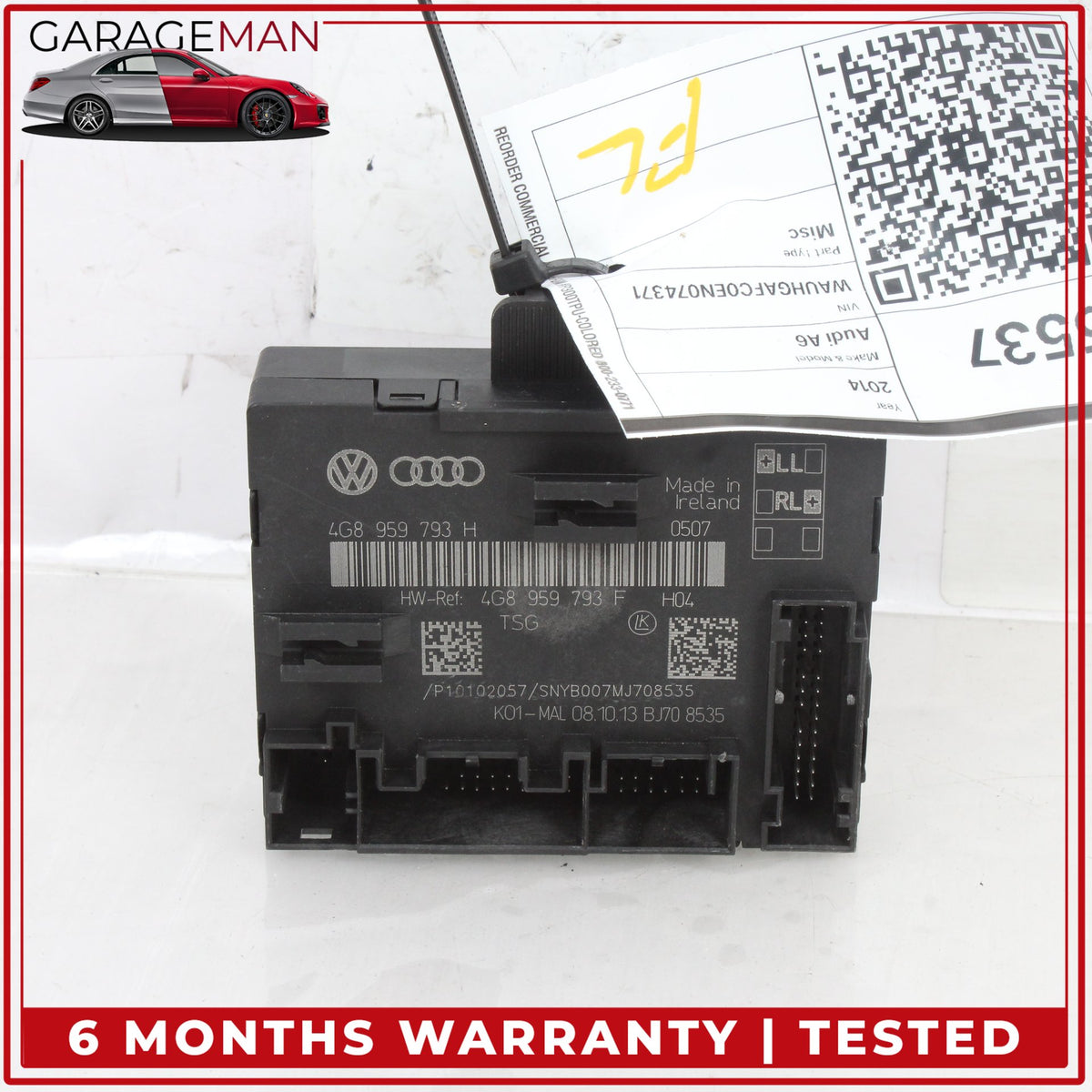 2012-2018 Audi A6 Front Left Driver Side Door Control Module Unit 4G8959793H OEM