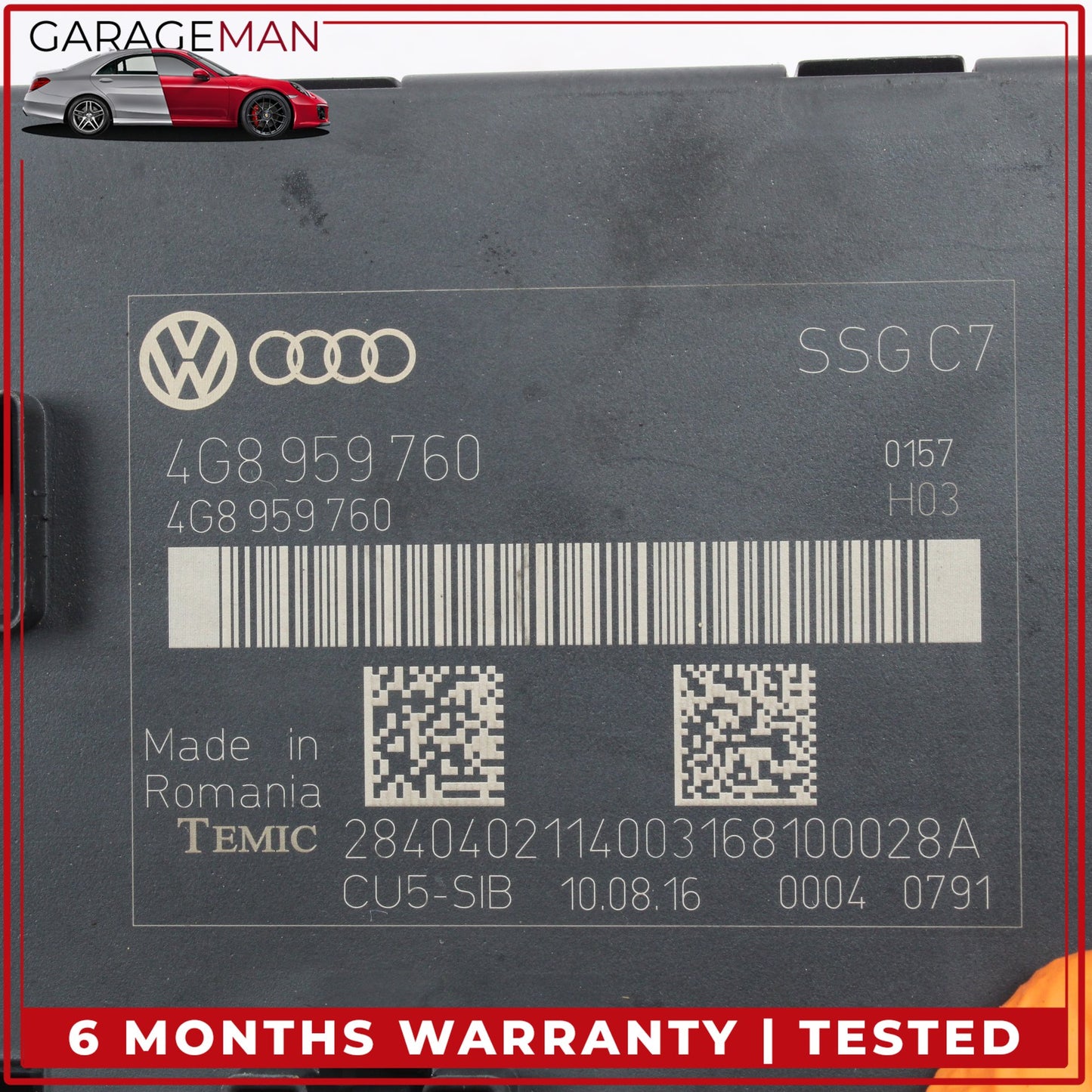 2012-2018 Audi A6 A7 Front Left Side Seat Control Module Unit 4G8959760 OEM