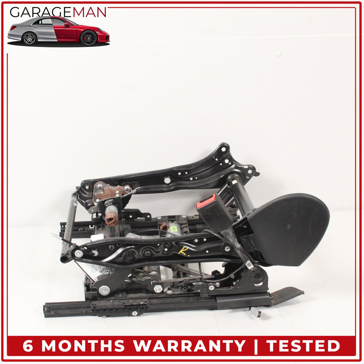 2017-2023 BMW 530e G30 Front Right Lower Seat Track Frame Rail w/ Motors OEM