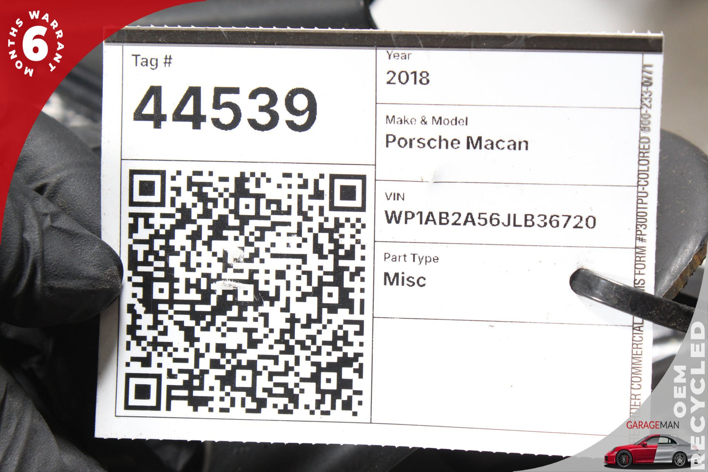 2015-2024 Porsche Macan 95B Rear Subframe Crossmember 95B505235F OEM