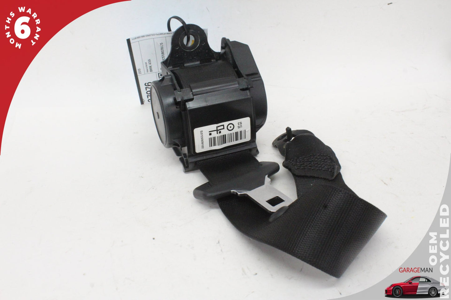 2012-2020 BMW 430i F36 Rear Left or Rear Right Side Seat Belt Black 7259391 OEM