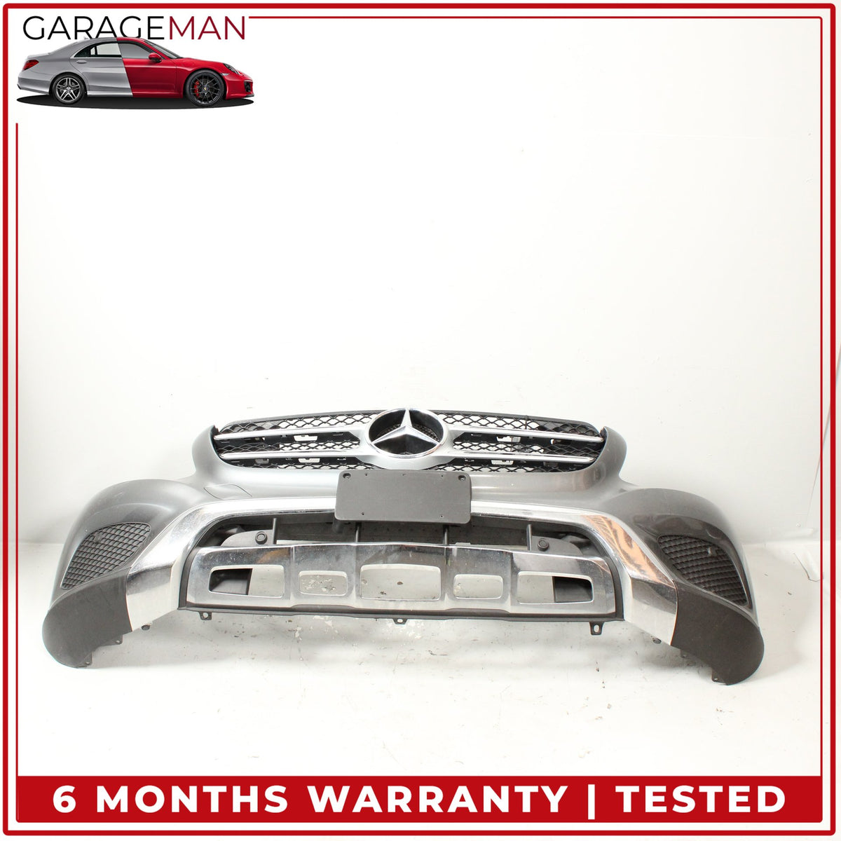 2016-2019 Mercedes X253 GLC300 Front Bumper Cover Assembly Gray Metallic OEM