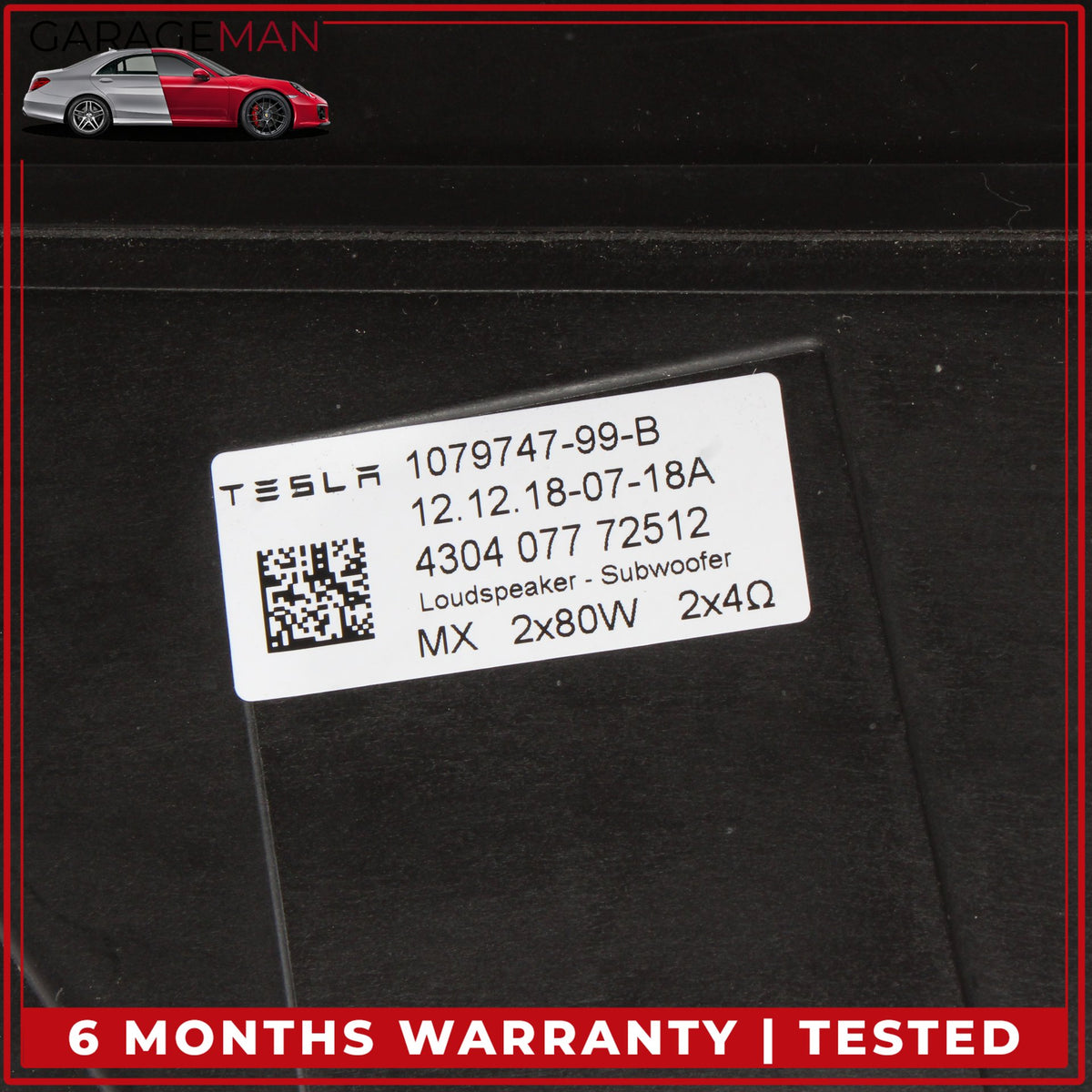 2017-2023 Tesla Model 3 Rear Audio Sound Subwoofer Loud Speaker 107974799B OEM