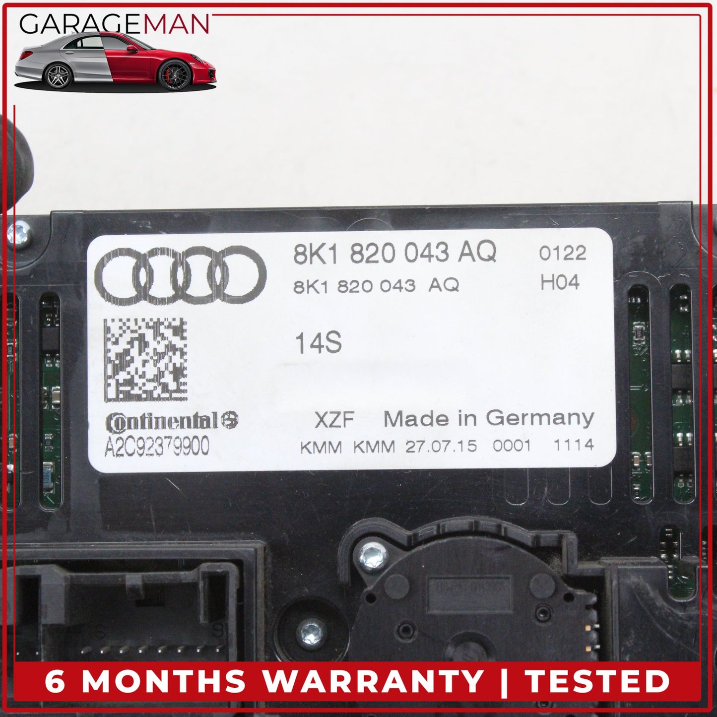 2013-2017 Audi A4 Front AC A/C Temperature Climate Control Panel 8K1820043AQ OEM