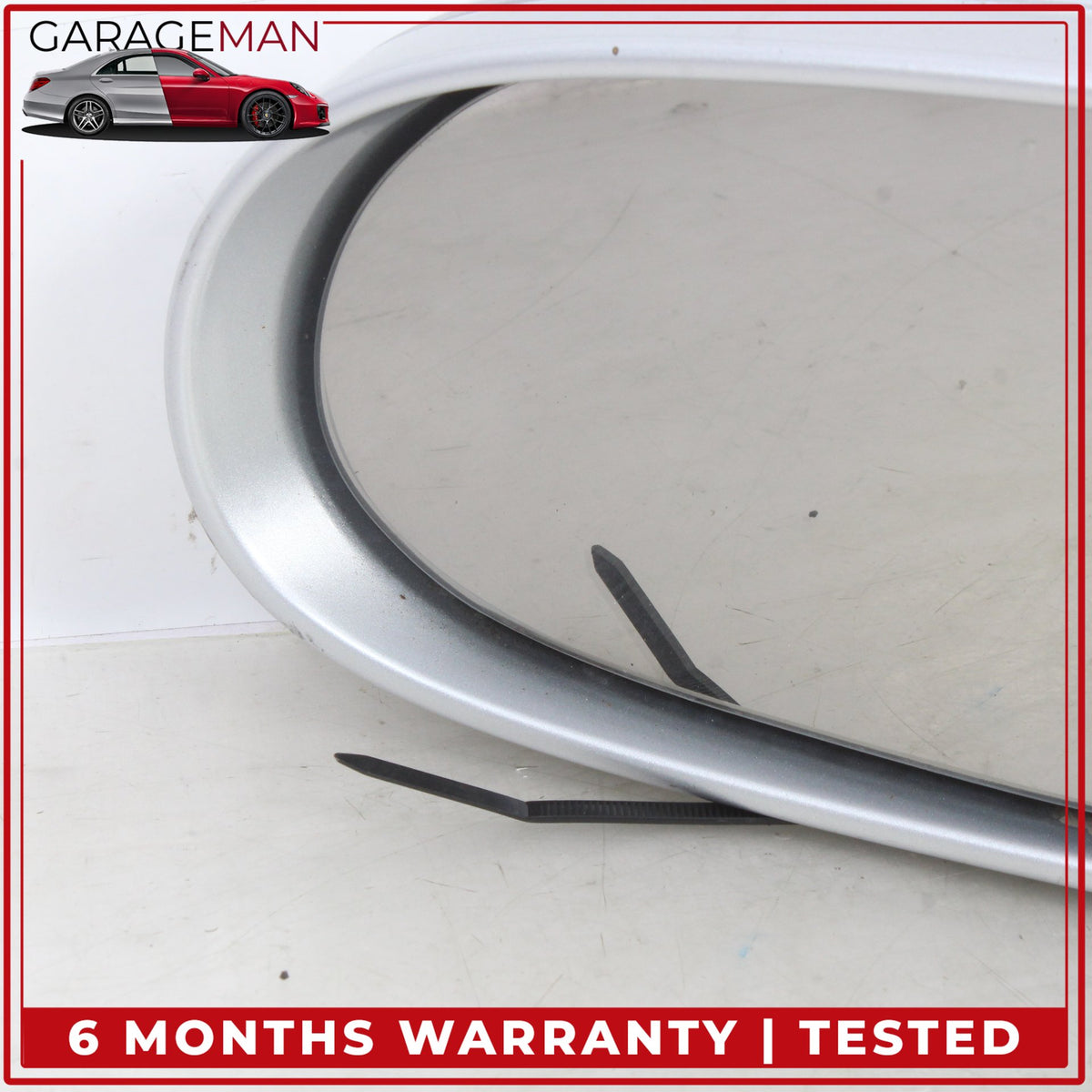 2005-2008 Mercedes R171 SLK280 Left Door Rear View Mirror Silver Metallic OEM