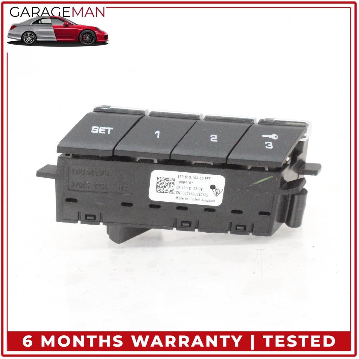 2010-2016 Porsche Panamera 970 Front Left Side Seat Memory Control Switch OEM