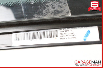 2014-2016 Porsche Cayman 981 Rear Left Side Quarter Window Glass 98154311105 OEM