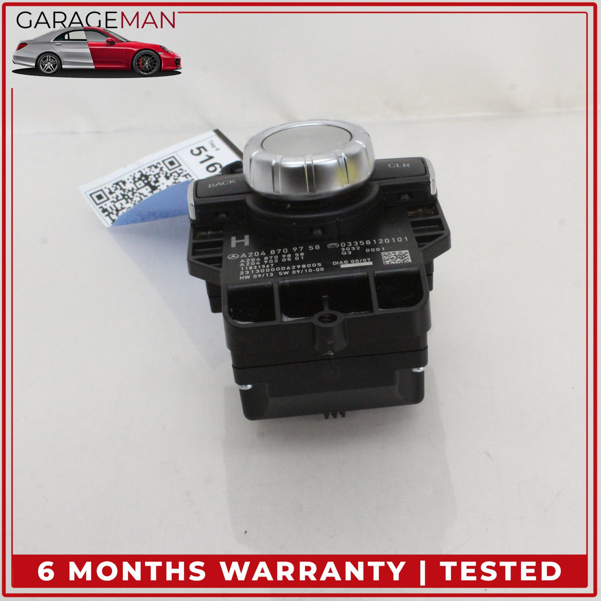 2012-2015 Mercedes W204 C250 E350 Multimedia Knob Control Switch 2048709758 OEM