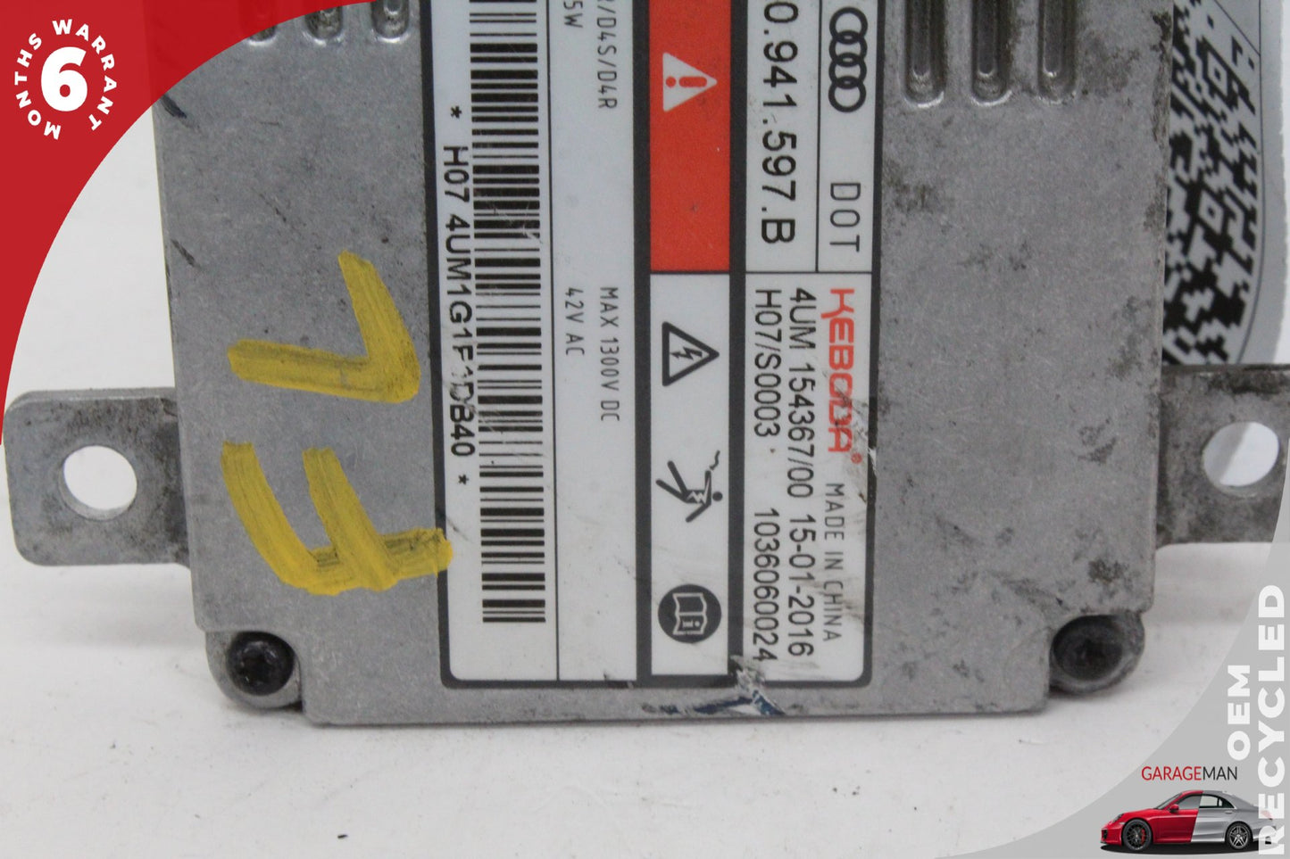 2008-2018 Audi A3 8V Xenon HID Headlight Ballast Control Module 8K0941597B OEM