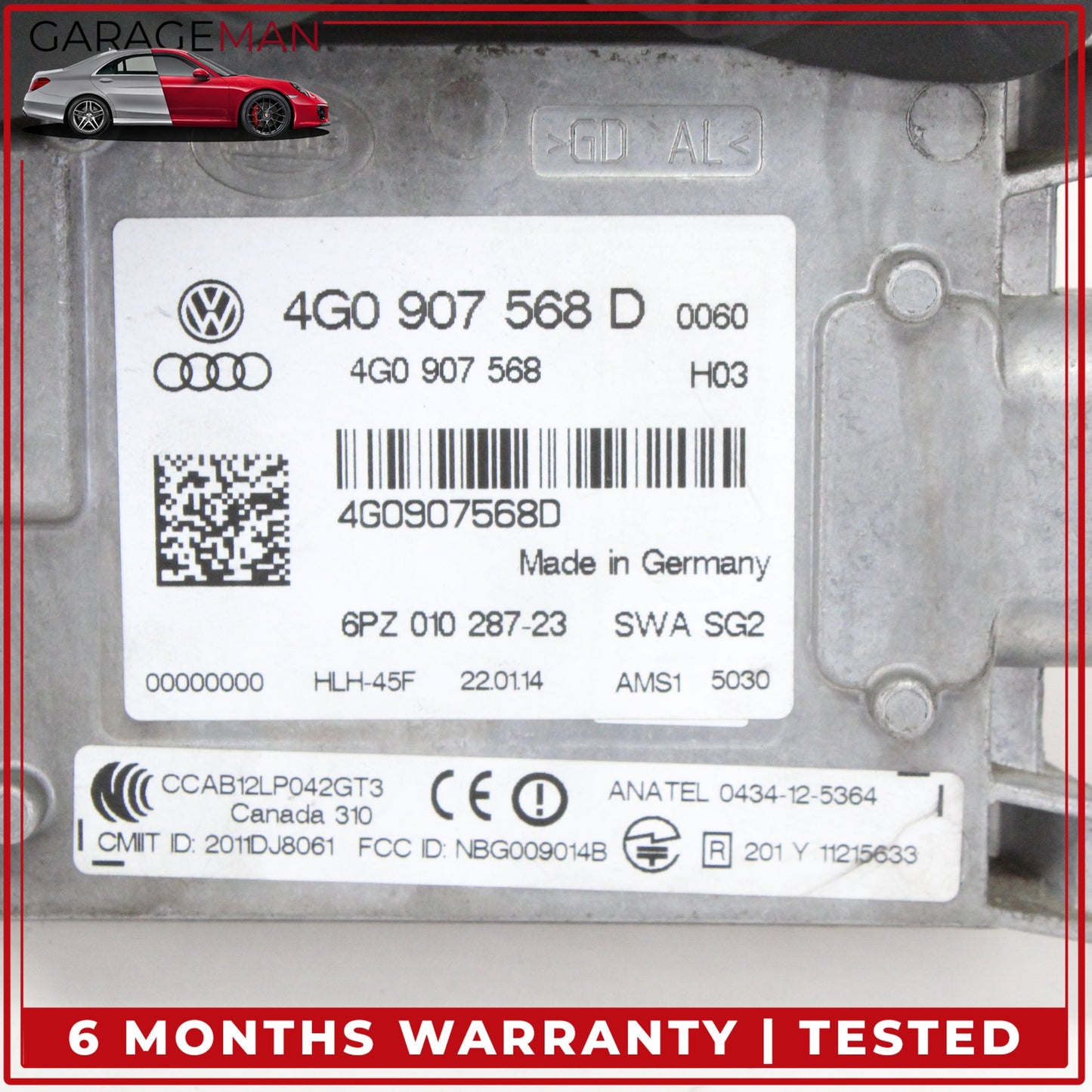 2012-2018 Audi A6 Rear Left and Right Lane Assist Blind Spot Radar Sensor OEM