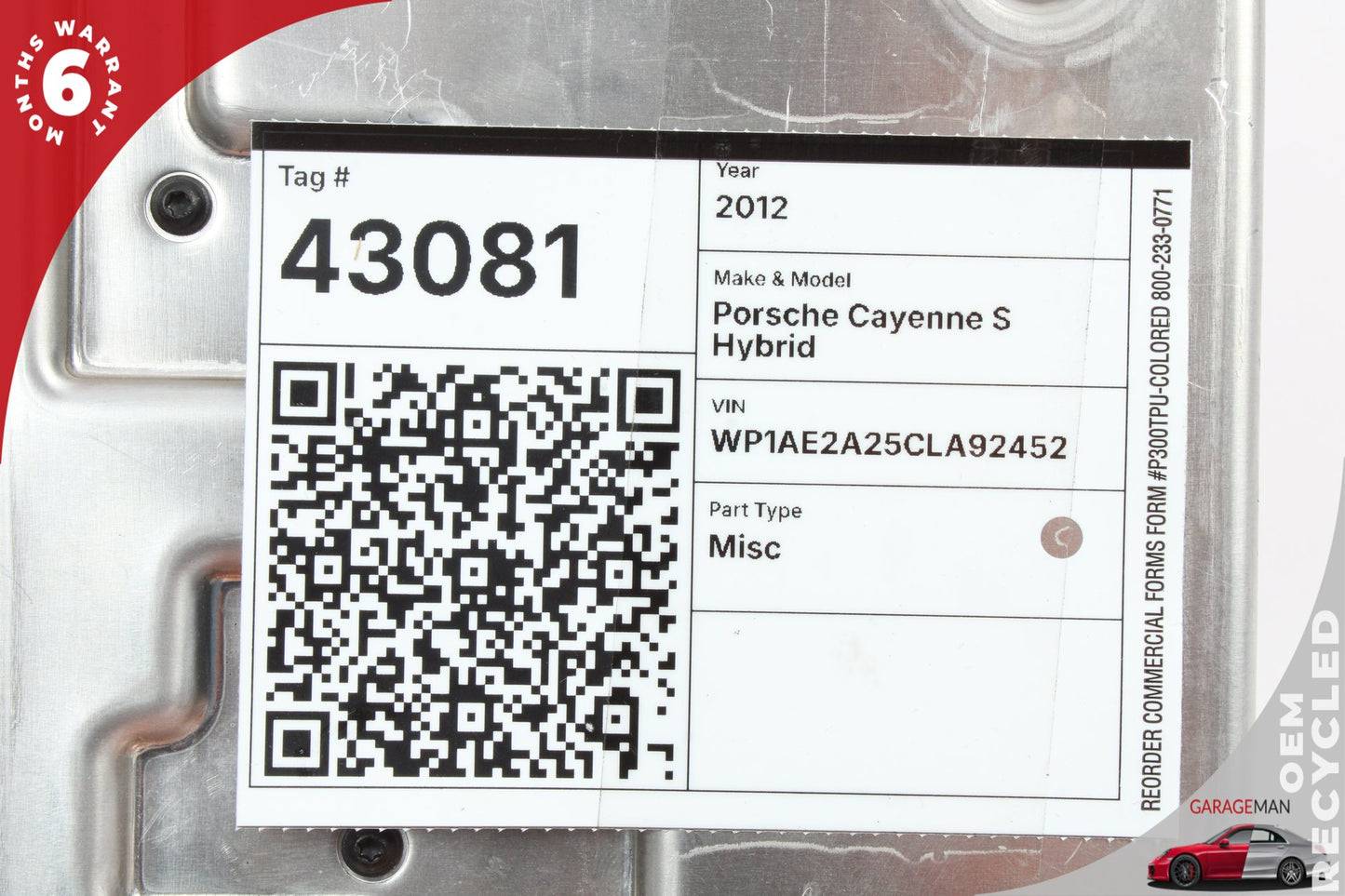 2011-2014 Porsche Cayenne S 958 BCM Body Comfort Control Module Unit OEM