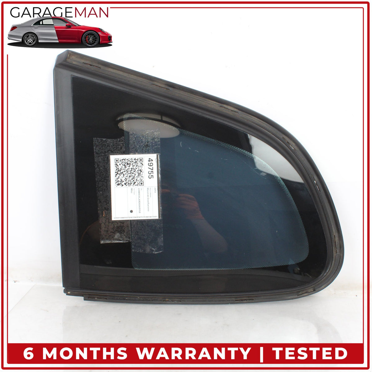 2008-2018 Maserati GranTurismo M145 Coupe Rear Right Quarter Window Glass OEM