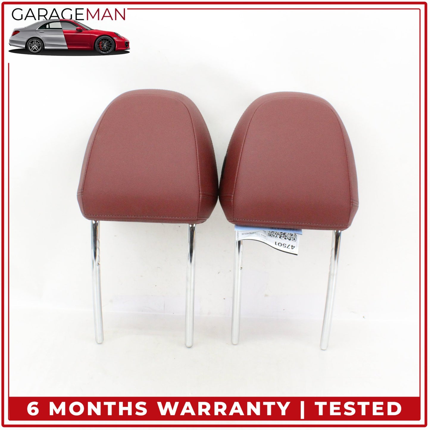2019-2025 BMW 330i Front Left and Right Side Seat Head Rest Red 52107478116 OEM