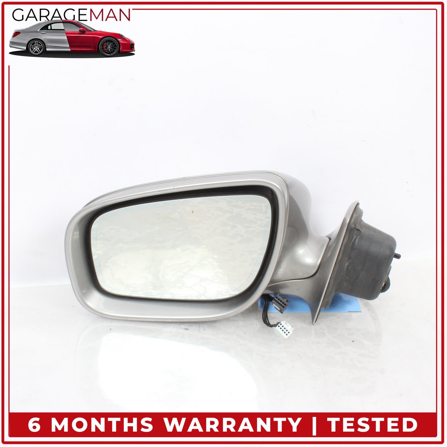 2007-2009 Mercedes W211 E350 Left Side Door Rear View Mirror Silver Metallic OEM
