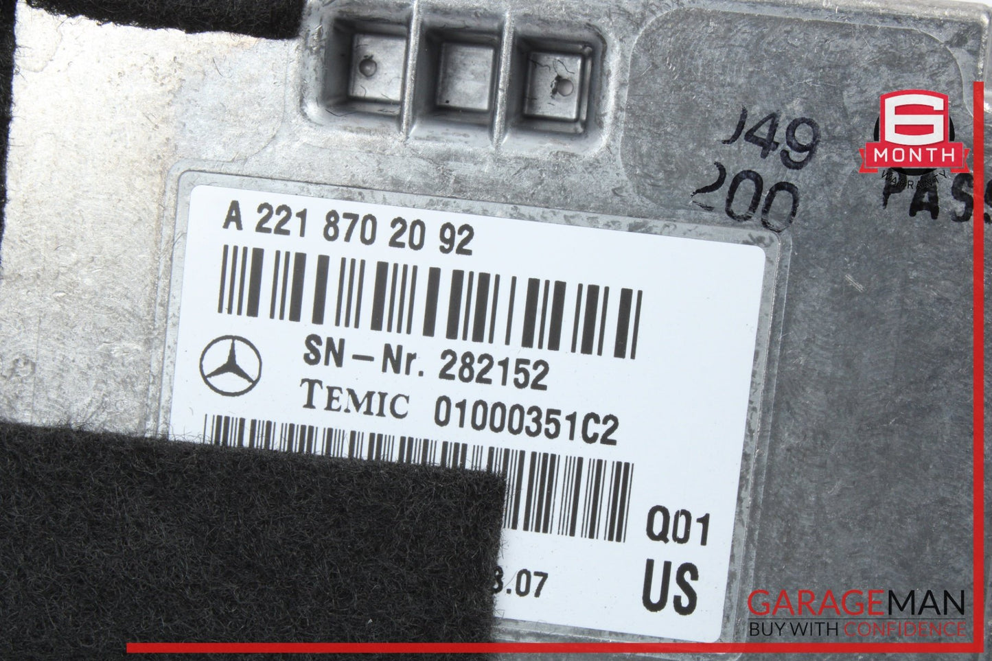 2007-2014 Mercedes-Benz S550 S-Class W221 Voice Control Module 2218702092