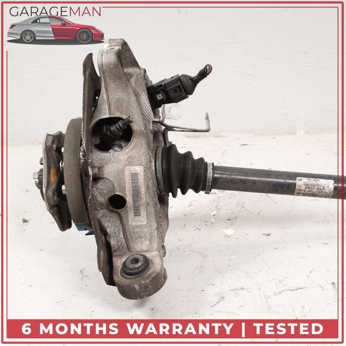 2010-2016 Porsche Panamera Rear Right Spindle Knuckle Wheel Hub w/ Shaft OEM