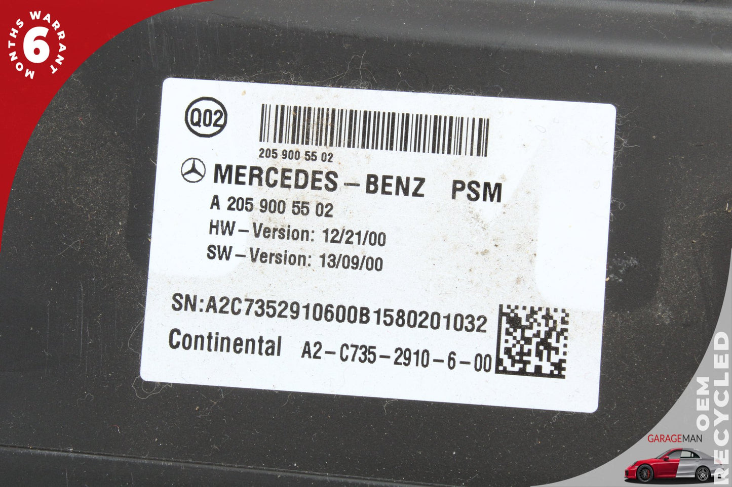 15-20 Mercedes-Benz C300 W205 Front Right Seat Control Module 2059005502