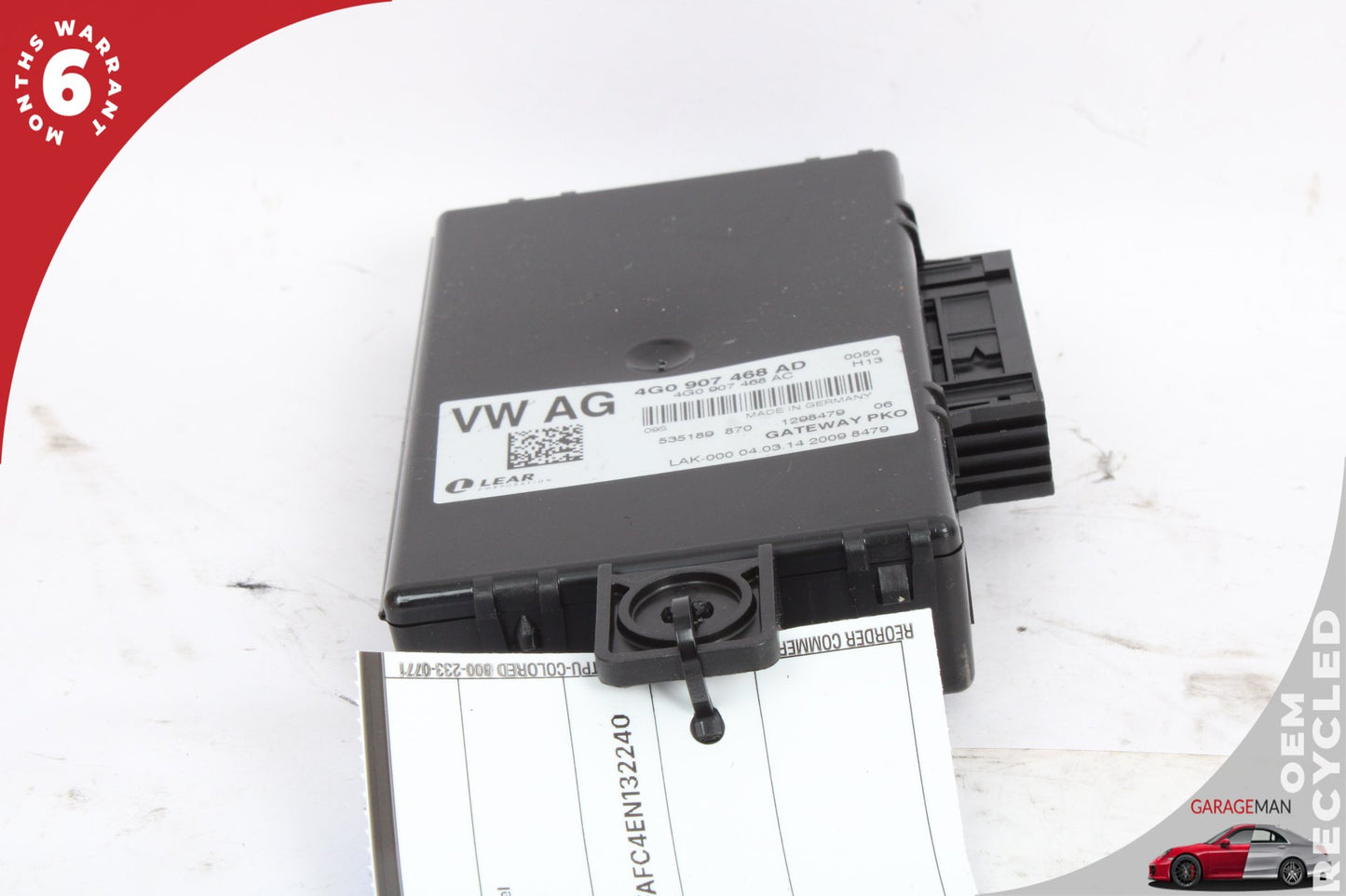 2012-2018 Audi A6 A7 Gateway Interface Control Module 4G0907468AD OEM