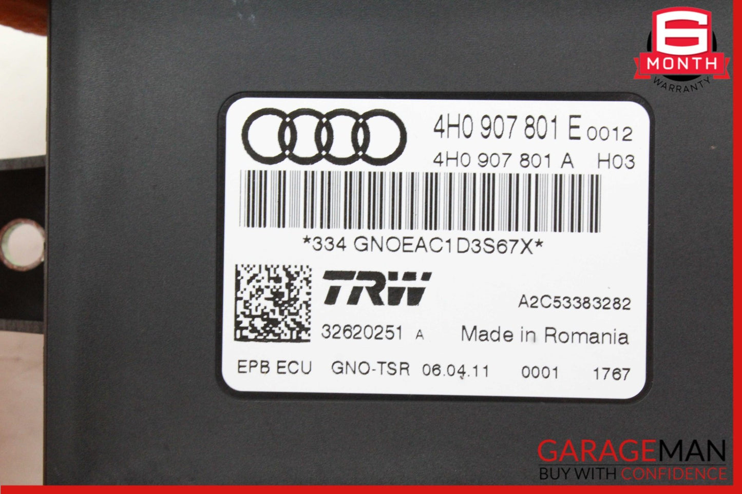 2012-2018 Audi A6 C7 Electronic Parking Brake Control Module 4H0907801E