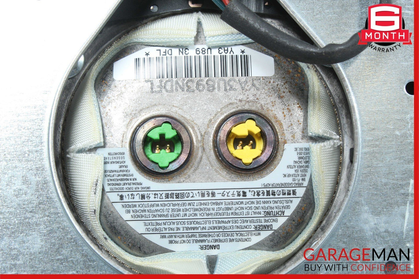 03-12 Mercedes R230 SL500 CLK500 E350 Steering Wheel Airbag Air Bag Black OEM