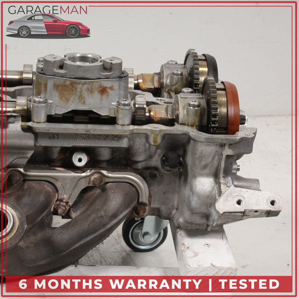 2008-2014 BMW 650i 550i X5 X6 4.4L V8 N63 Left Side Cylinder Head 7573940 OEM