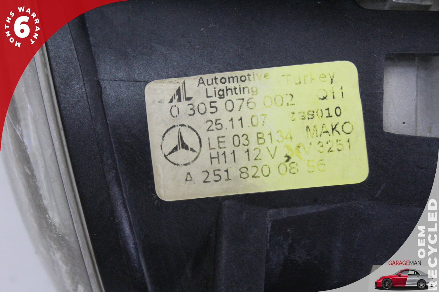 2006-2012 Mercedes W204 C300 CLS500 Front Right Fog Light Lamp 2518200856 OEM