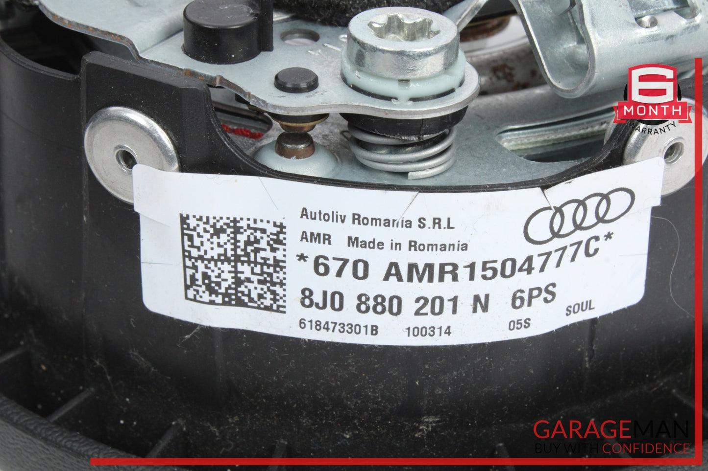 2008-2015 Audi TT 8J Convertible Steering Wheel Airbag 8J0880201 OEM
