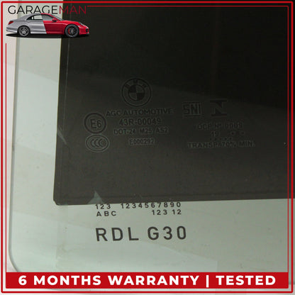 2017-2023 BMW 530e 540i M550i G30 Rear Left Driver Side Door Window Glass OEM