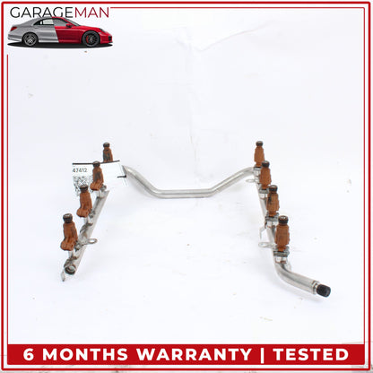 1998-2006 Mercedes W220 S430 CLK430 Fuel Rail Line w/ Injectors 1130700595 OEM