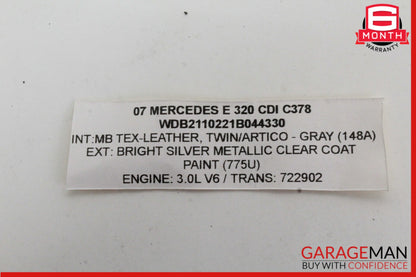 2003-2012 Mercedes W211 E320 CDI Front Left Seat Control Module 2118704926 OEM