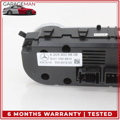 2012-2014 Mercedes W204 C250 Front AC A/C Temperature Climate Control Panel OEM