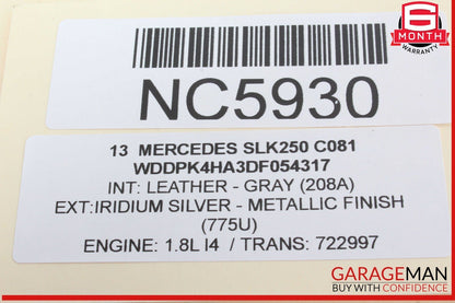 12-20 Mercedes R172 SLK250 SLC300 Door Airbag Left Driver Side 1728602502 OEM