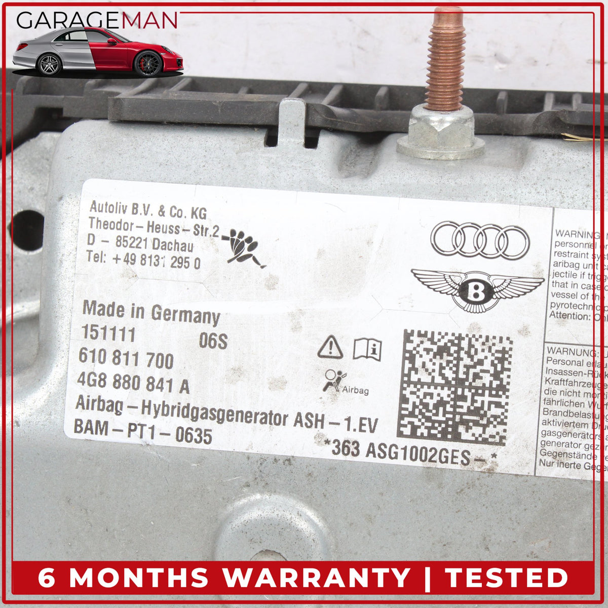 2012-2018 Audi A7 Front Left Driver Side Lower Knee Airbag 4G8880841A OEM