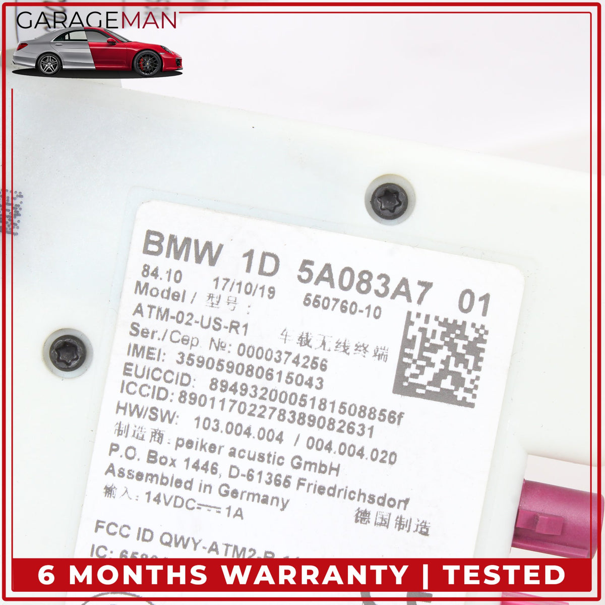 2019-2025 BMW 530e X3 X4 X5 X6 X7 Telematics Communication Control Module OEM