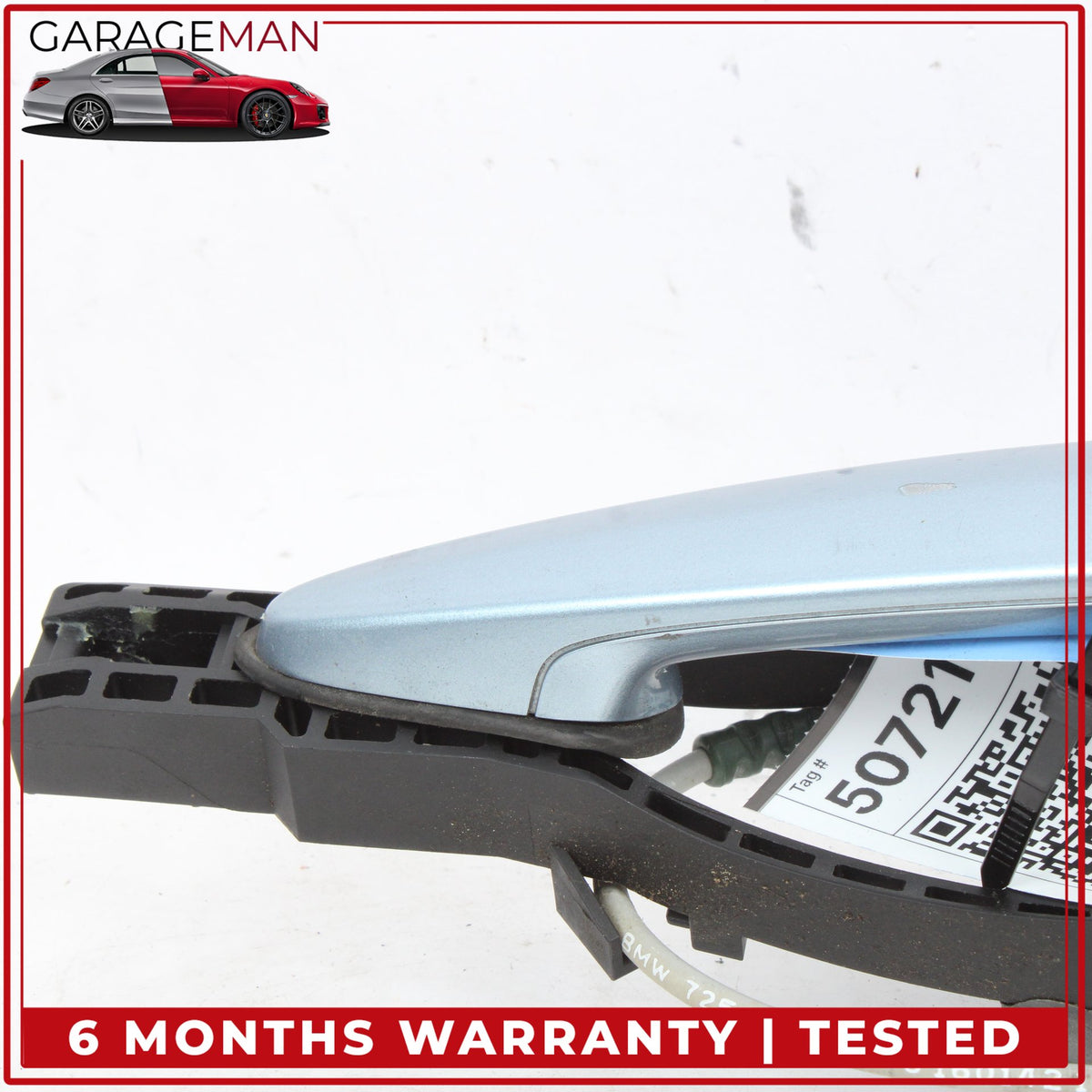 2012-2018 BMW 320i Rear Right Side Exterior Door Handle Liquid Blue Metallic OEM