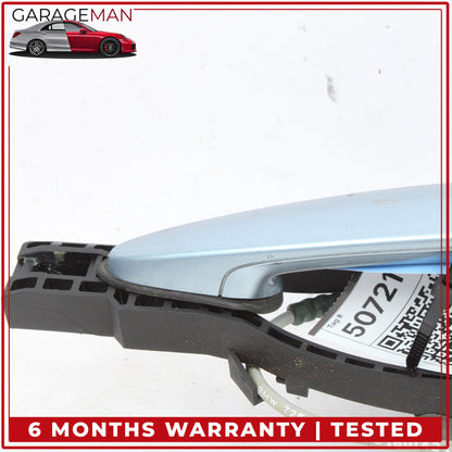 2012-2018 BMW 320i Rear Right Side Exterior Door Handle Liquid Blue Metallic OEM