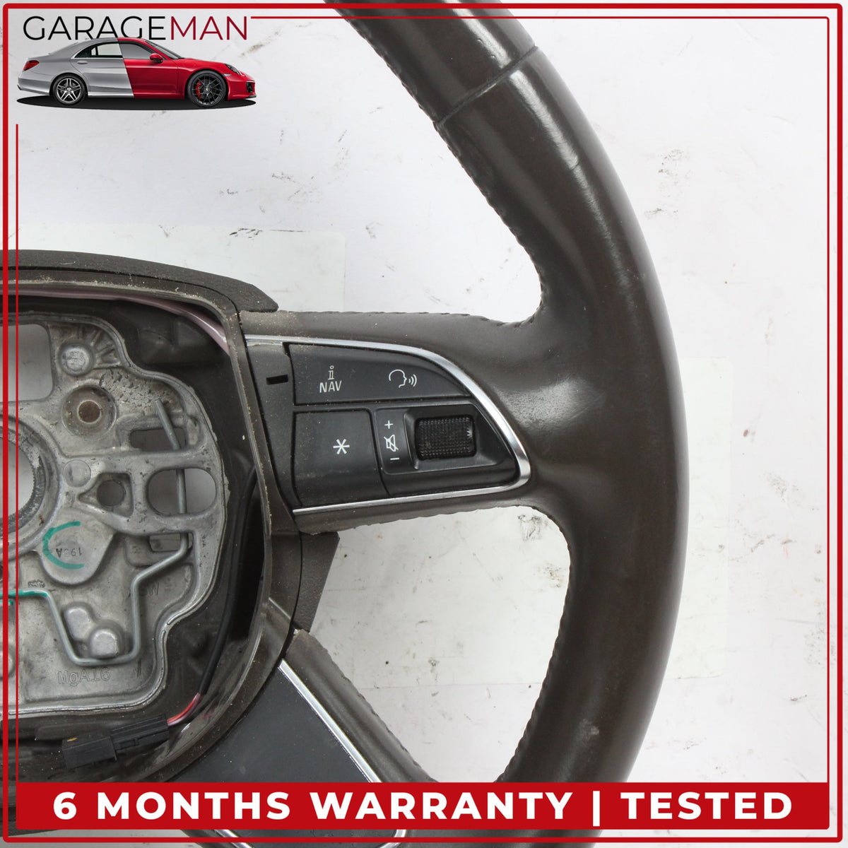 2012-2015 Audi A6 A7 Front Left Driver Side Steering Wheel Brown 4G0419091M OEM