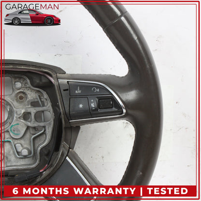 2012-2015 Audi A6 A7 Front Left Driver Side Steering Wheel Brown 4G0419091M OEM
