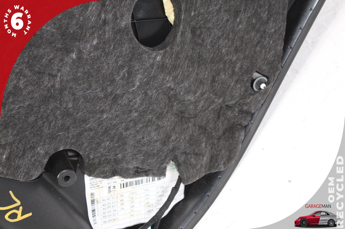 2012-2018 Audi A6 Rear Left Interior Door Panel 4G0867221