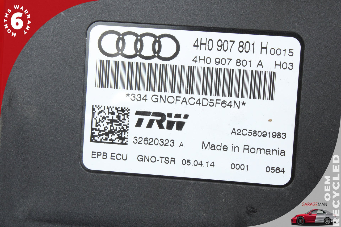 2012-2018 Audi A6 A7 Electronic Parking Brake Control Module Unit 4H0907801H OEM